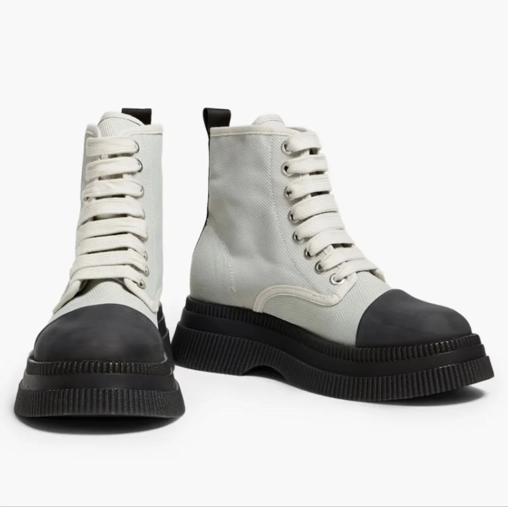 GANNI Canvas Ankle Boots - Picture 2 of 4